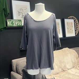 Cool Gray Wavy Bamboo Shirts with 3/4 sleeves